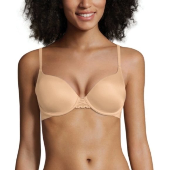 MAIDENFORM DreamWire No-Poke Push-Up Bra Convertible DM0066 Size 32C - Nude NWT - Picture 1 of 8